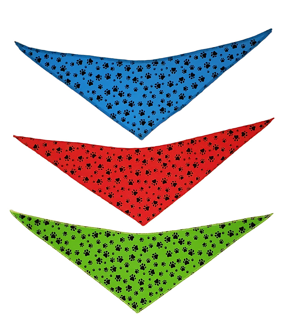 PKS1 60 Assorted PAWS & BONES Tieback Dog Grooming Bandanas / Groomers Bulk Package