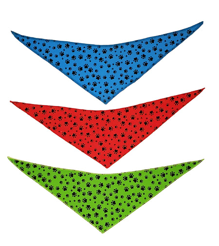 PKS1 60 Assorted PAWS & BONES Tieback Dog Grooming Bandanas / Groomers Bulk Package