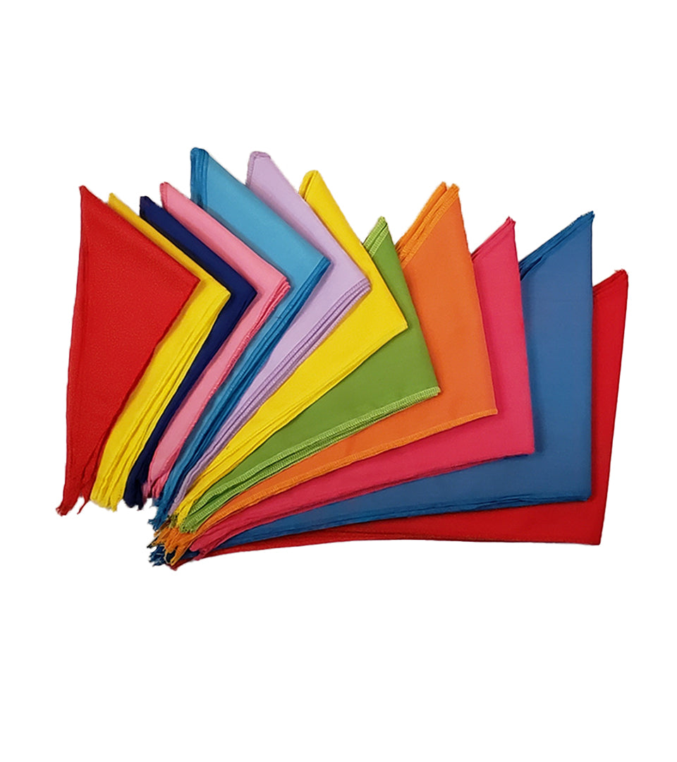 PKS13 60 Assorted SOLID COLOUR Tieback Dog Grooming Bandanas / Groomers Bulk Package