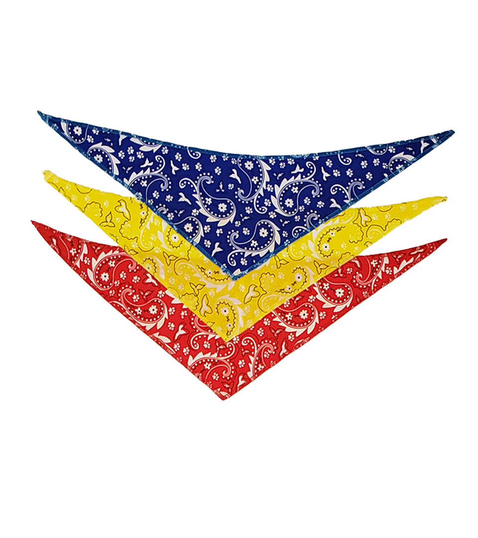 PKS2 60 Assorted PAISLEY Tieback Dog Grooming Bandanas / Groomers Bulk Package