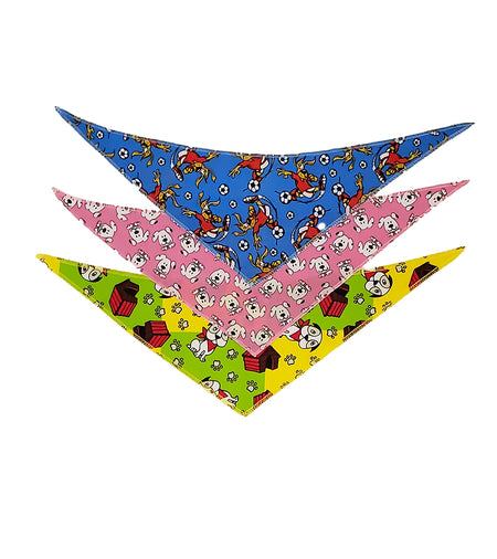 PKS4 60 Assorted DOGGIE Tieback Dog Grooming Bandanas / Groomers Bulk Package