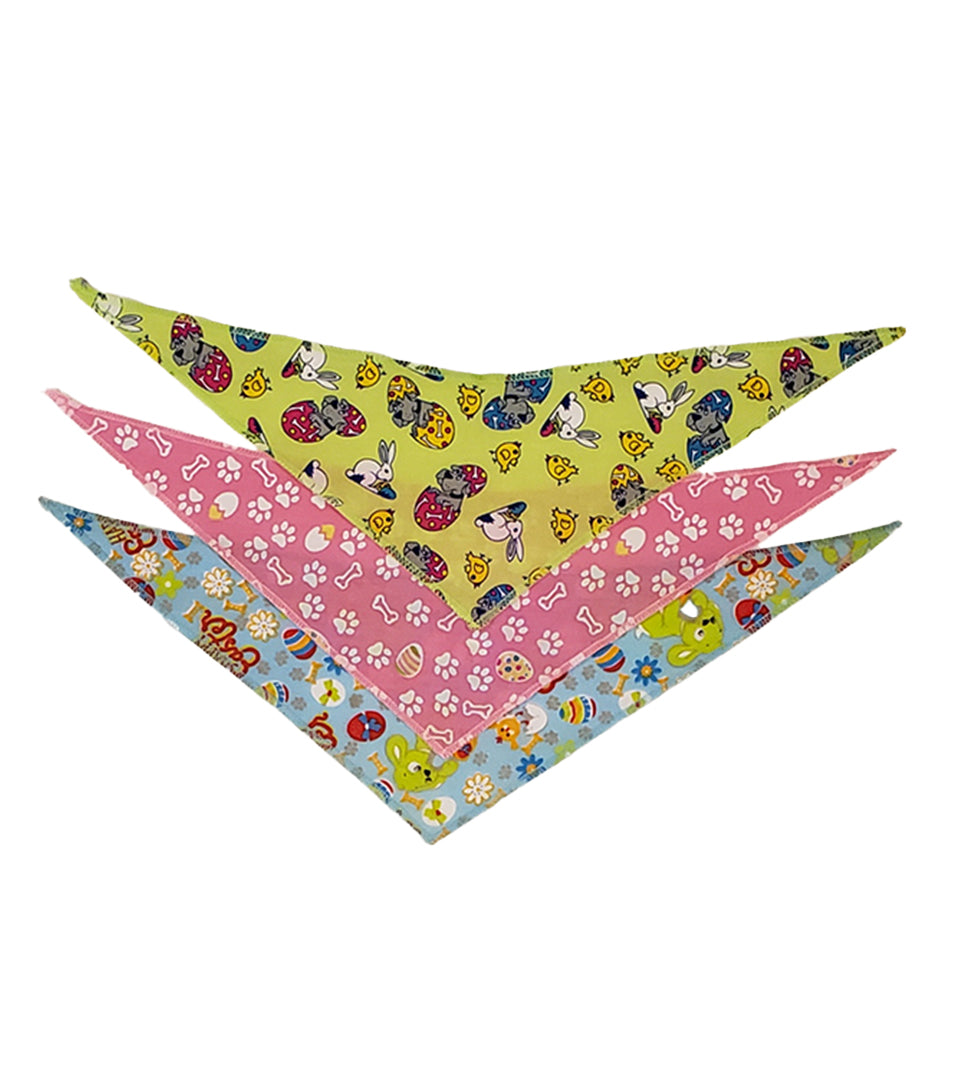 PKS9 60 Assorted EASTER Tieback Dog Grooming Bandanas / Groomers Bulk Package