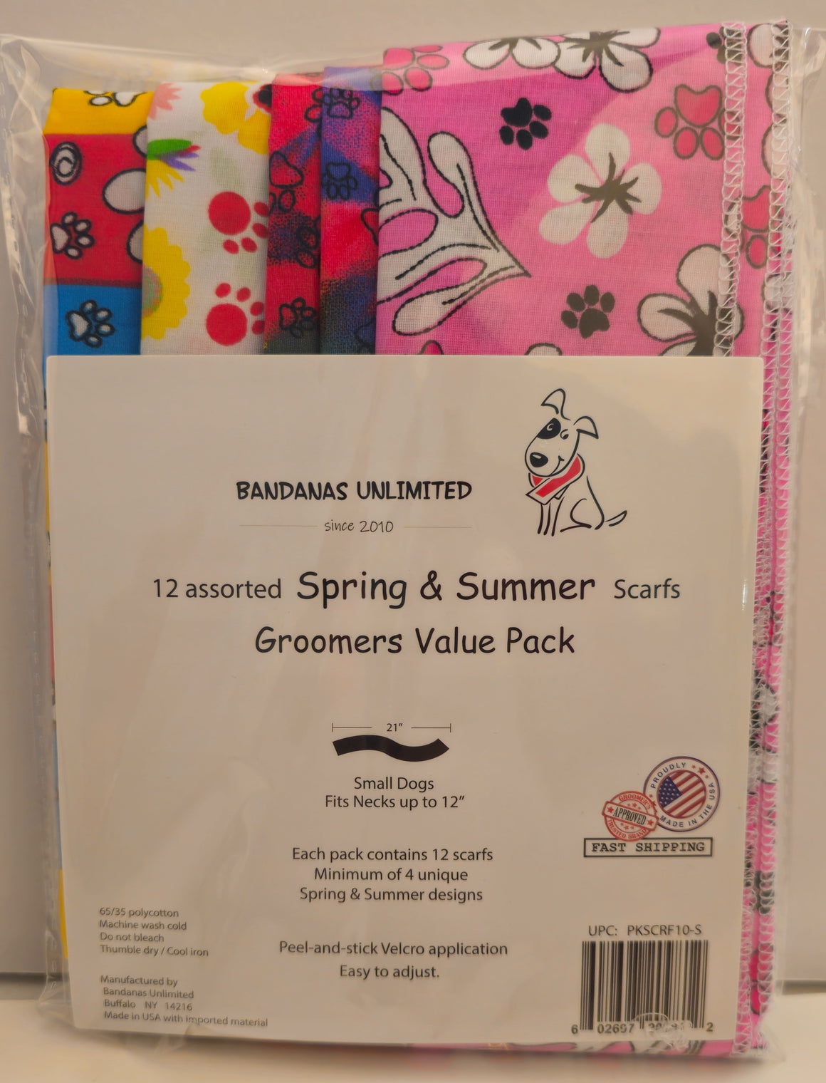 PKSCRF10 12 Assorted Spring/Summer Scarf 