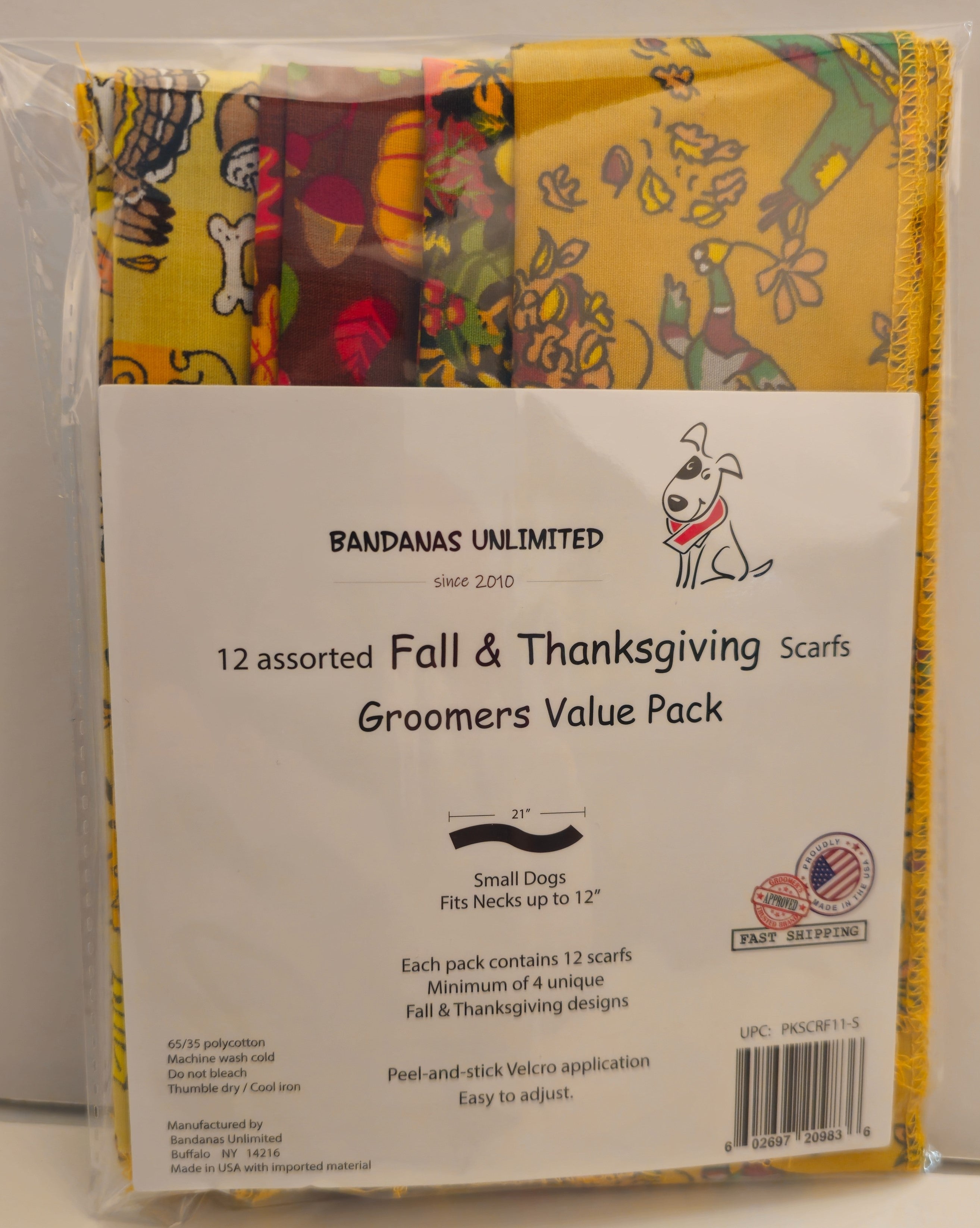 PKSCRF11 12 Assorted Fall/Thanksgiving Scarf 