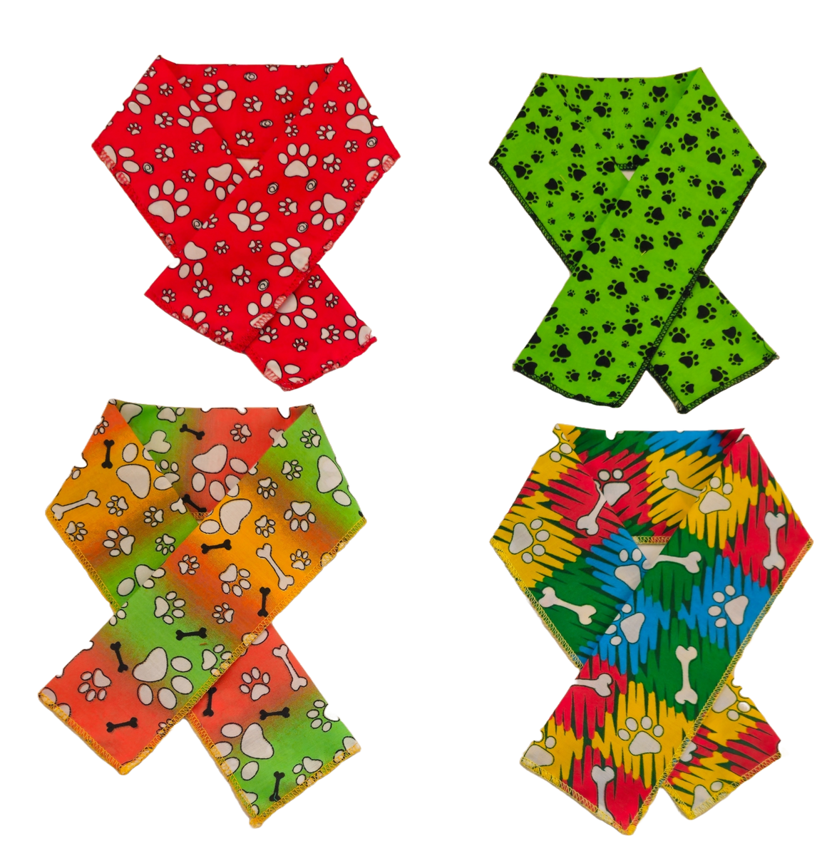 PKSCRF1 12 Assorted Paws & Bones Scarf 