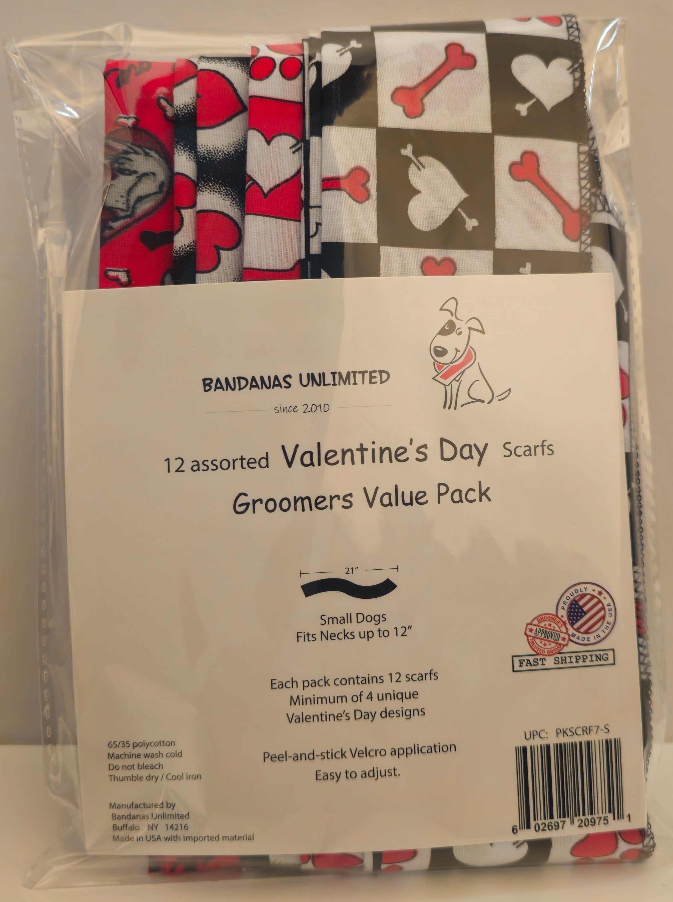 PKSCRF7 12 Assorted Valentine's Day Scarf 