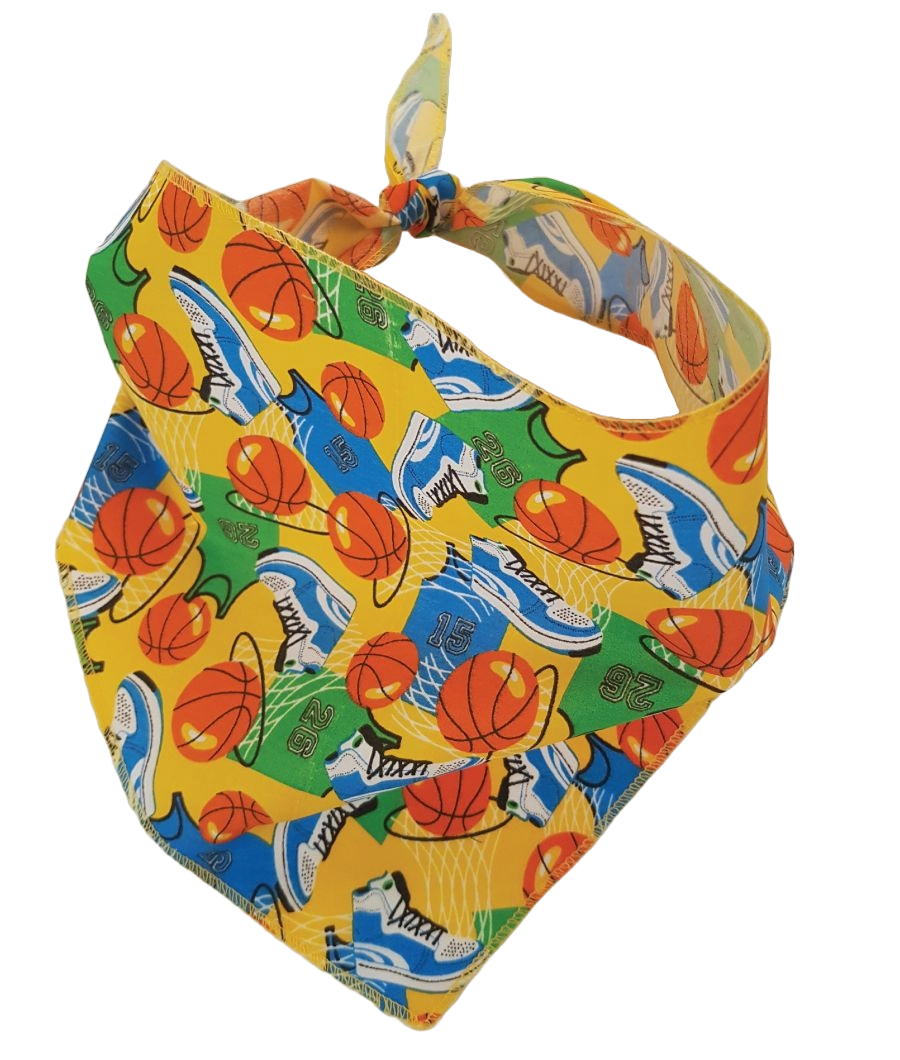 SA3025 Basketball Doggie Bandana, Orange