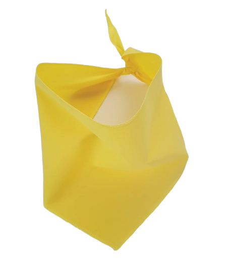 S3609 Black Logo Print, Golden Yellow Bandana