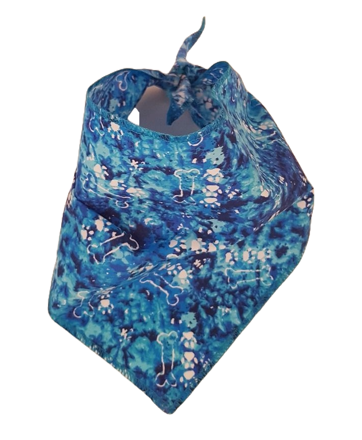 S3034  Paws & Bones Bandana, Blue