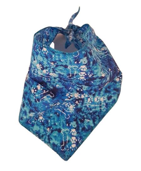 S3034  Paws & Bones Bandana, Blue
