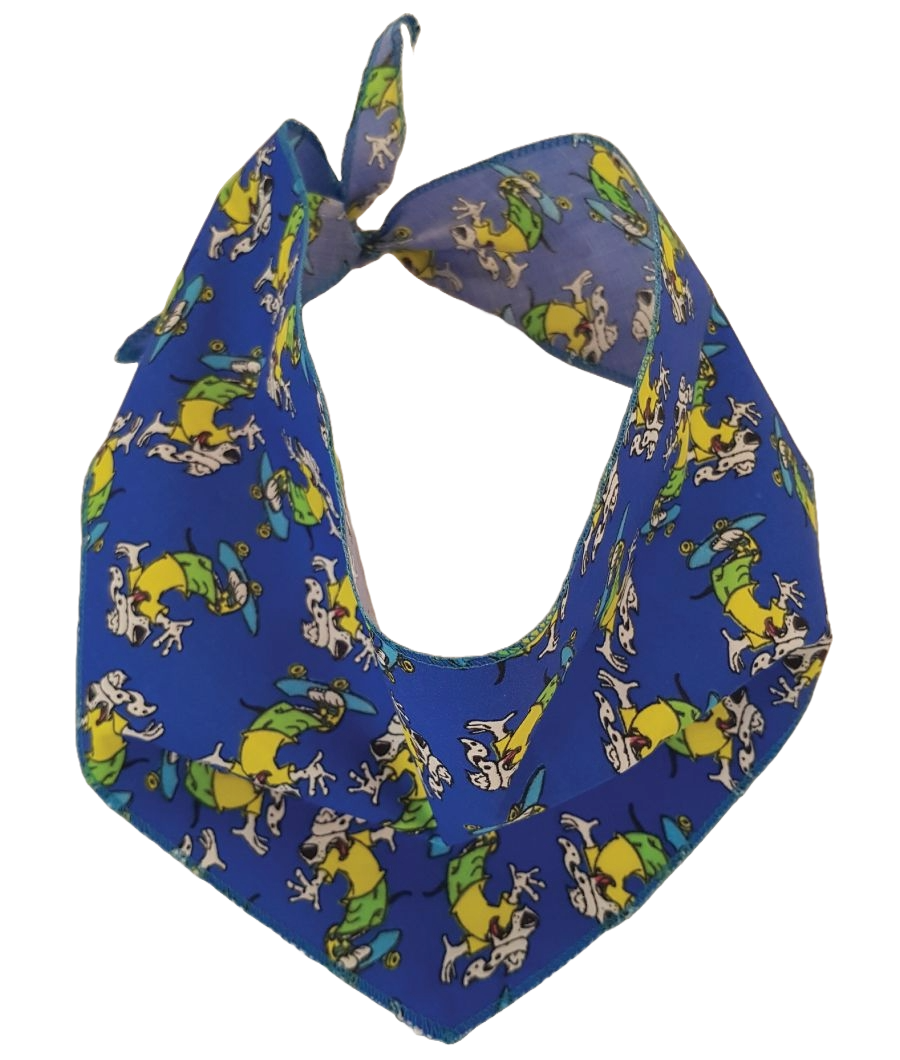 S3056 Skateboard Doggie Bandana, Blue