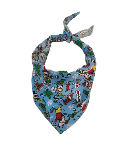 S3058 Paws, Winter Holiday Doggie Bandana