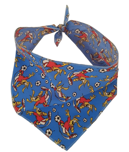 S3084 Soccer Football Doggie Bandana, Blue