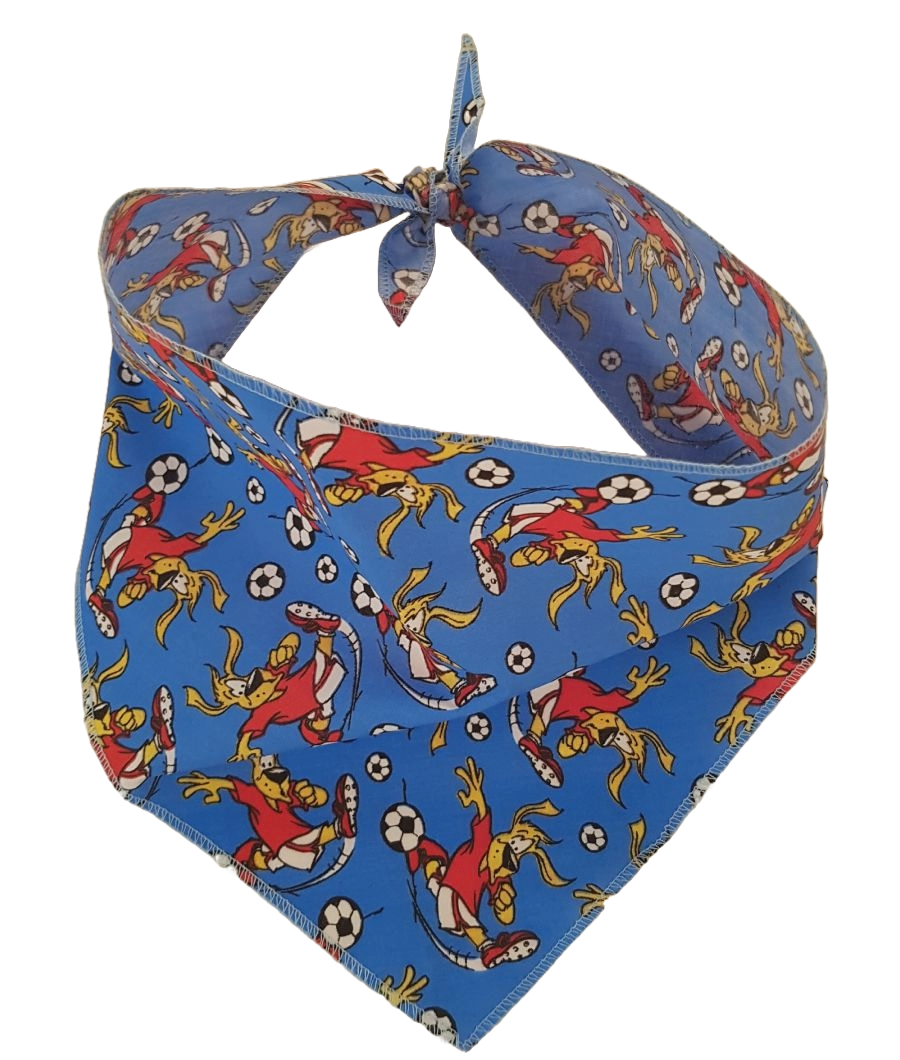 S3084 Soccer Football Doggie Bandana, Blue