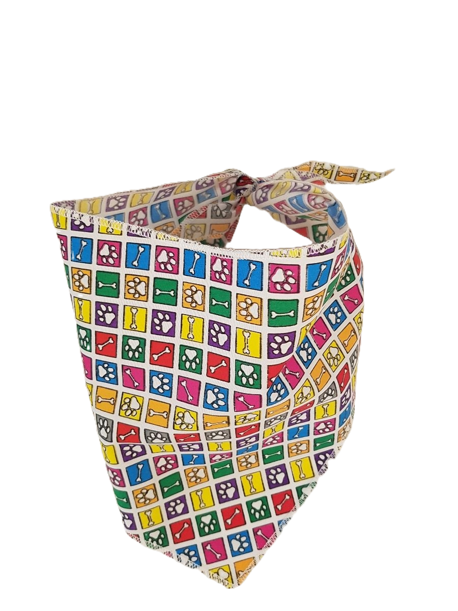 SA3099 Paws & Bones Colorful Bandana