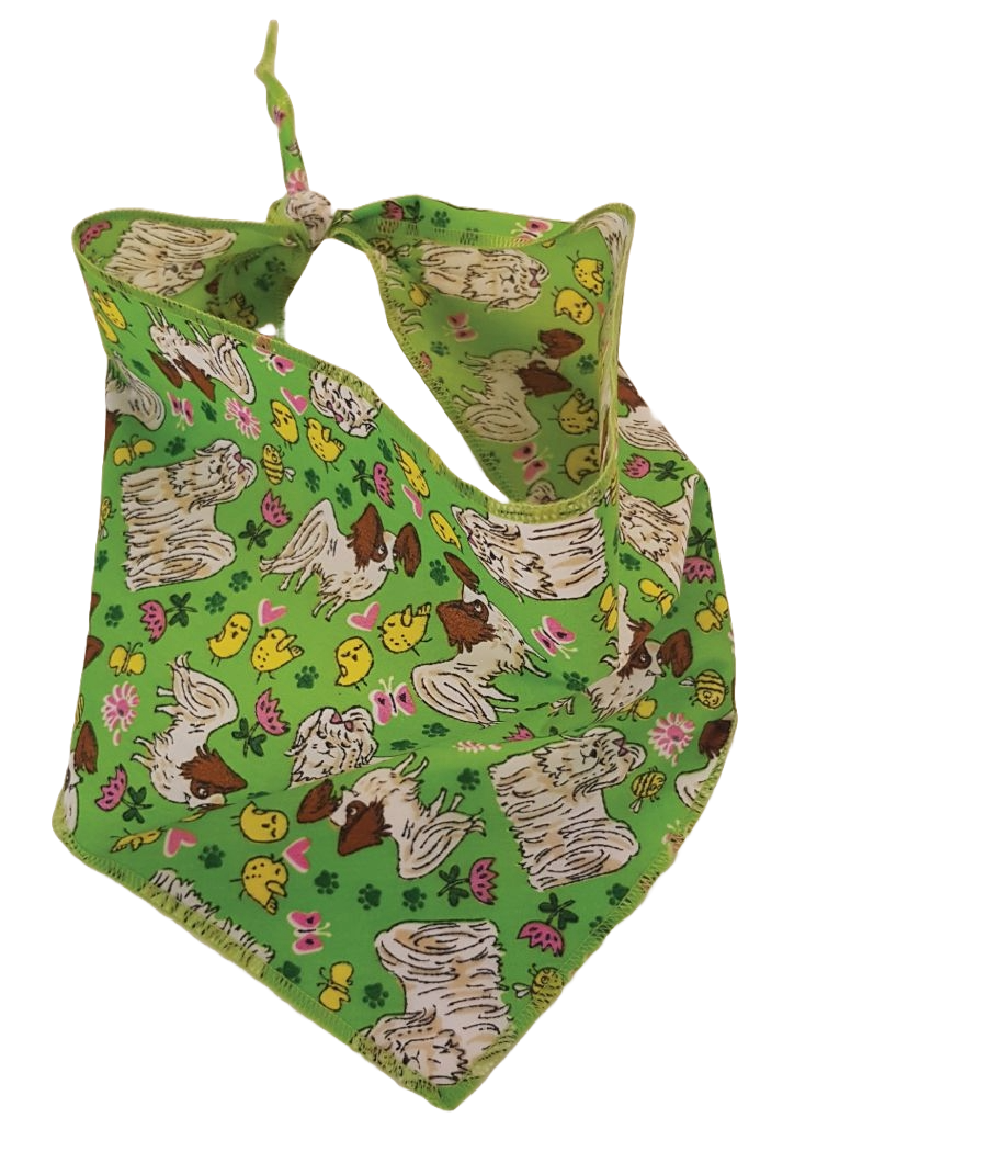 S3104 Spring Doggie Bandana, Green