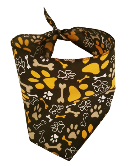 S3131 Paws & Bones Bandana, Black