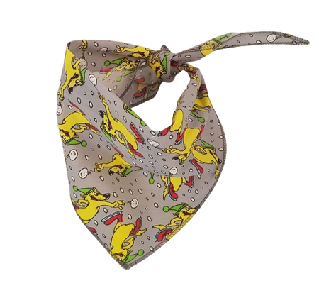 SA3133 Ice Skating Puppy Bandana, Grey