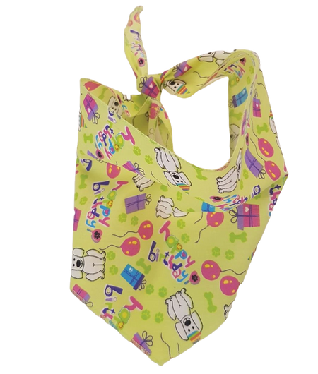 S3144 Happy Birthday Doggie Bandana, Green