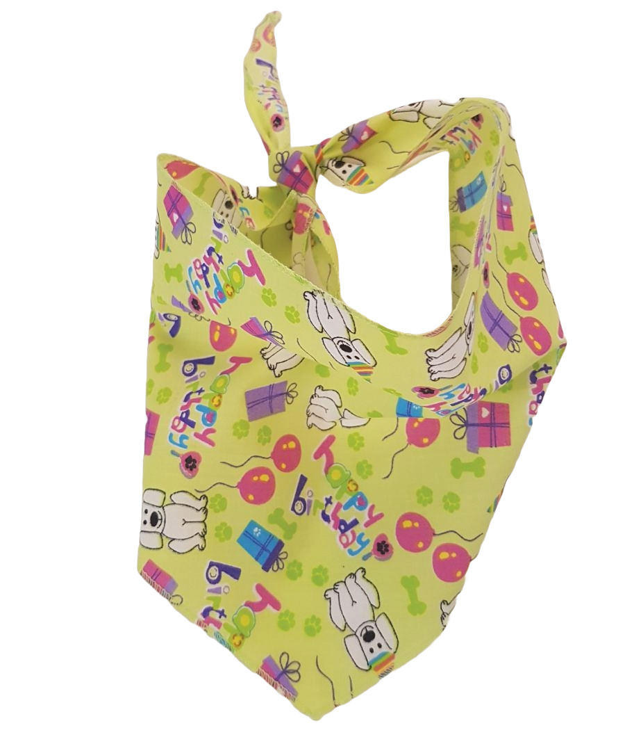 S3144 Happy Birthday Doggie Bandana, Green