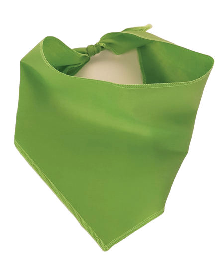 S3605 Black Logo Print, Lime Green Bandana