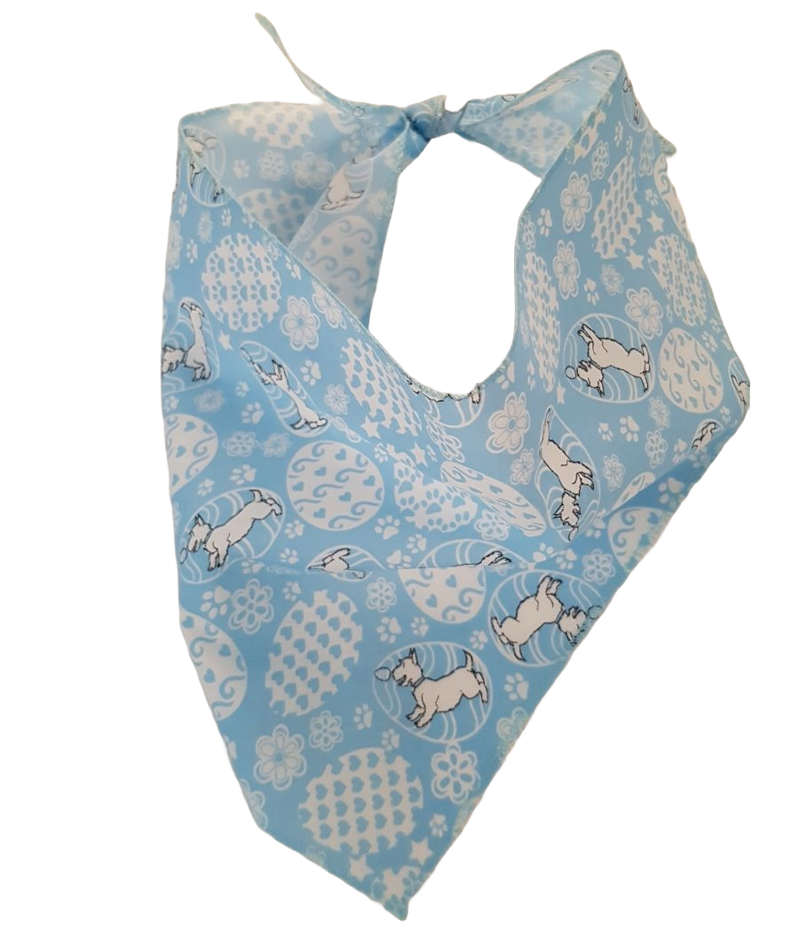 S3148 Easter Eggs Doggie Bandana, Blue
