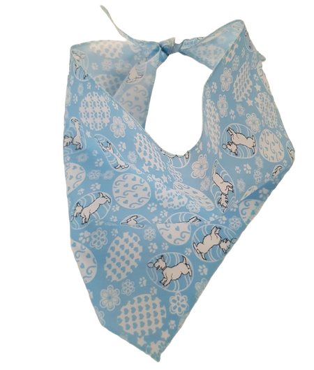 S3148 Easter Eggs Doggie Bandana, Blue