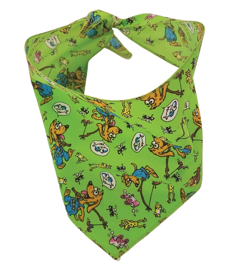 SA3158 Gone Fishing Doggie Bandana, Blue