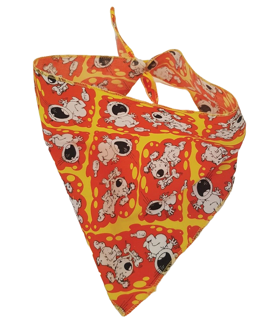 S3166 Funny Doggie Meets Baby Bandana, Red