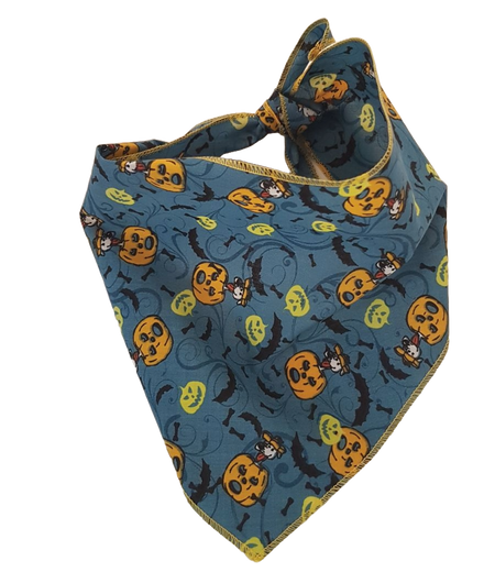 SA3178 Jack O Lantern Doggie Bandana, Blue