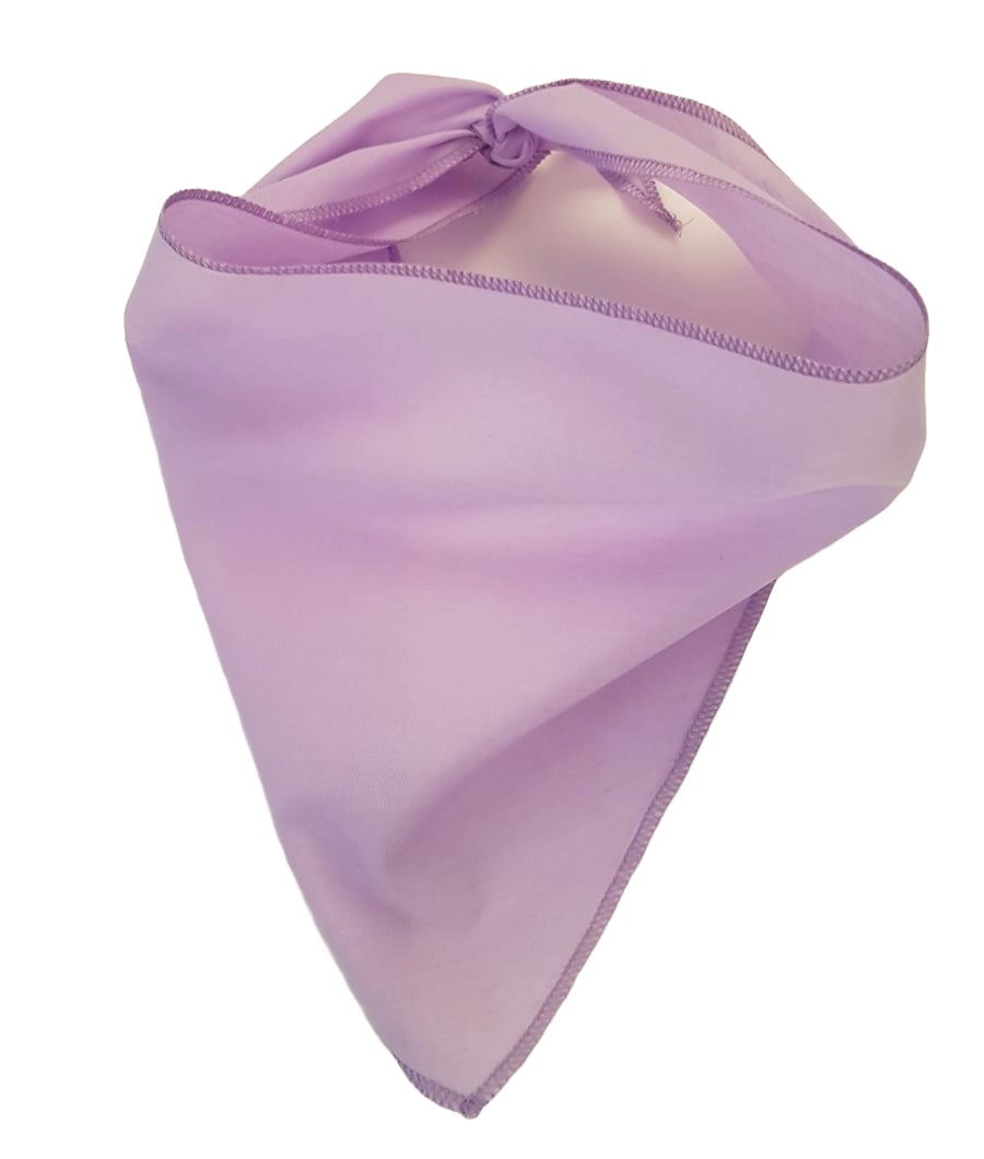 S3612 Black Logo Print, Light Purple - Lavender Bandana