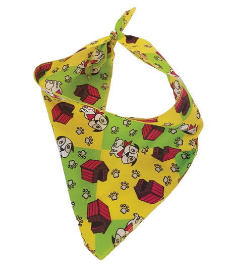 SA3207 Doggie House Bandana, Yellow Green