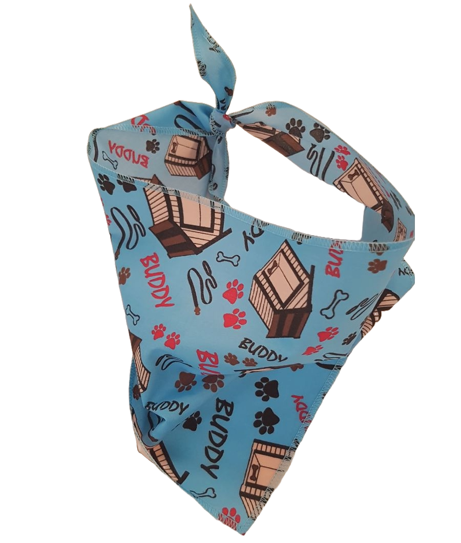 S3208 Buddy Doggie House Bandana, Blue