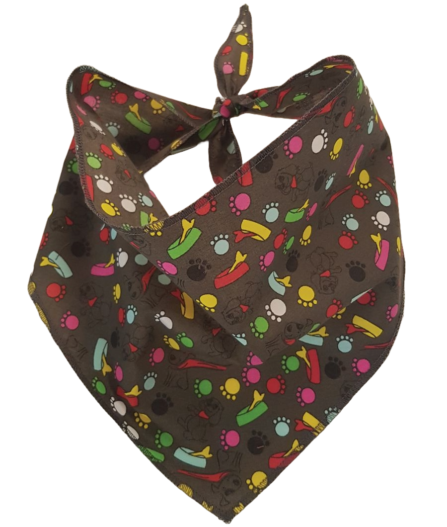 S3250 Happy Dog, Paws & Bones Bandana