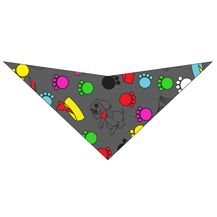 S3250 Happy Dog, Paws & Bones Bandana