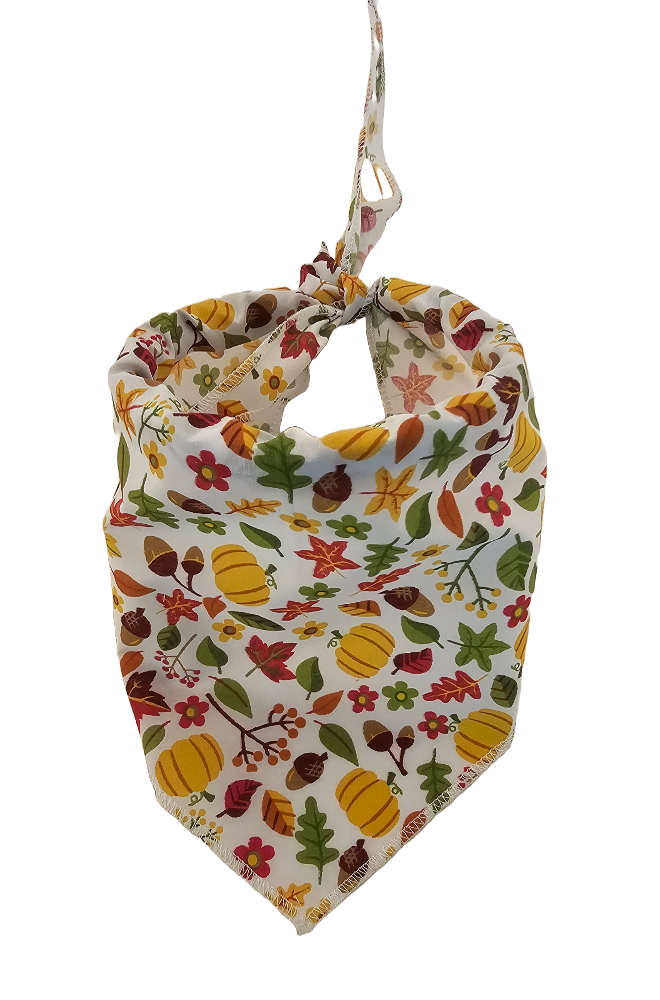 S3267 Autumn Bandana Leaves, Pumpkins