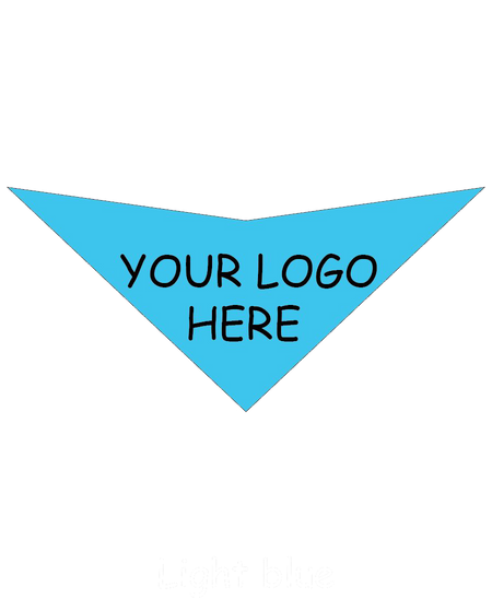 S3607 Black Logo Print, Light Blue Bandana
