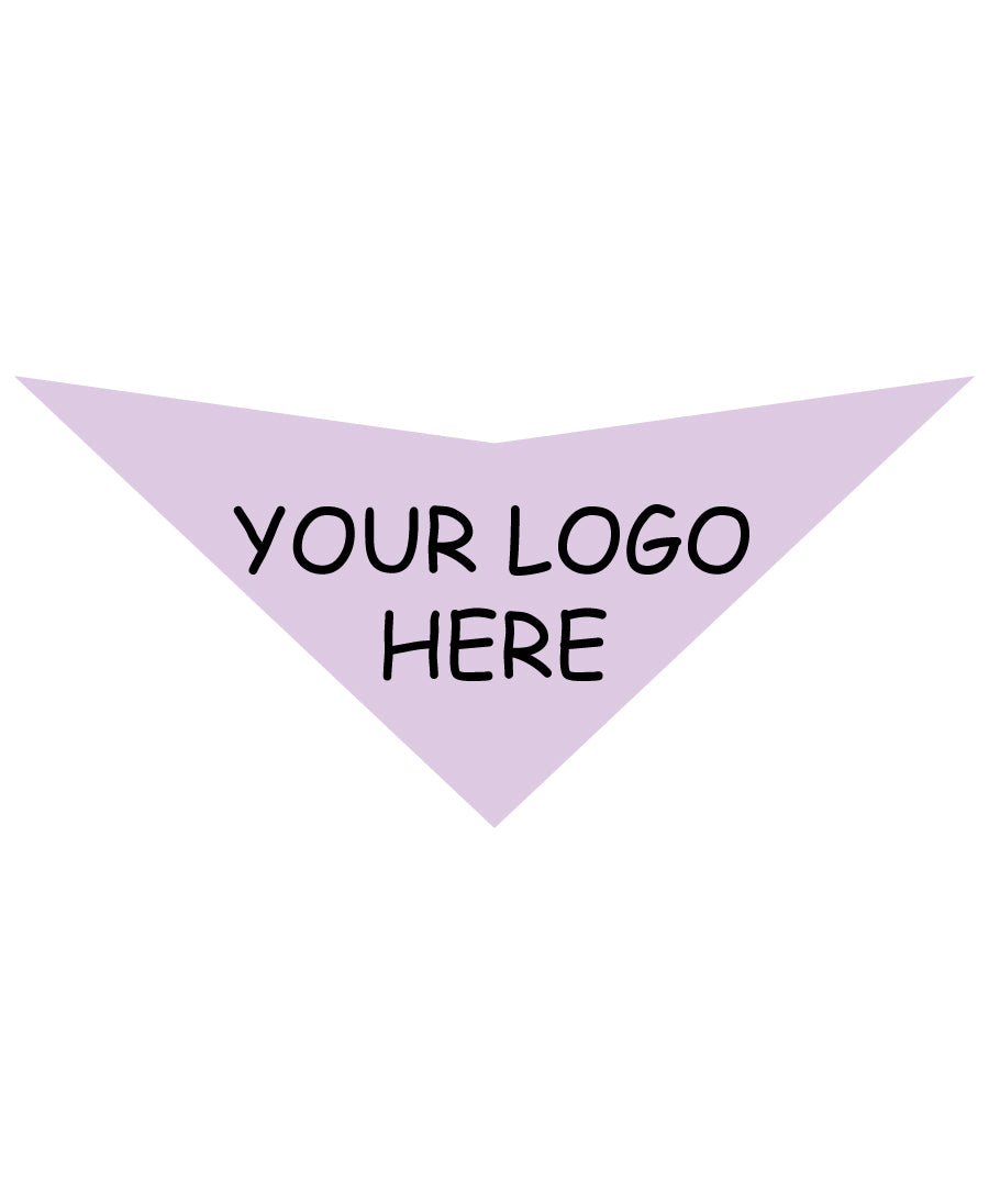 S3612 Black Logo Print, Light Purple - Lavender Bandana