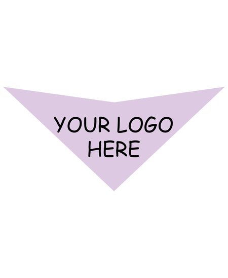 S3612 Black Logo Print, Light Purple - Lavender Bandana