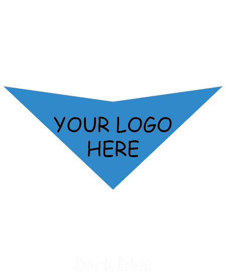 S3614 Black Logo Print, Carolina Blue Bandana