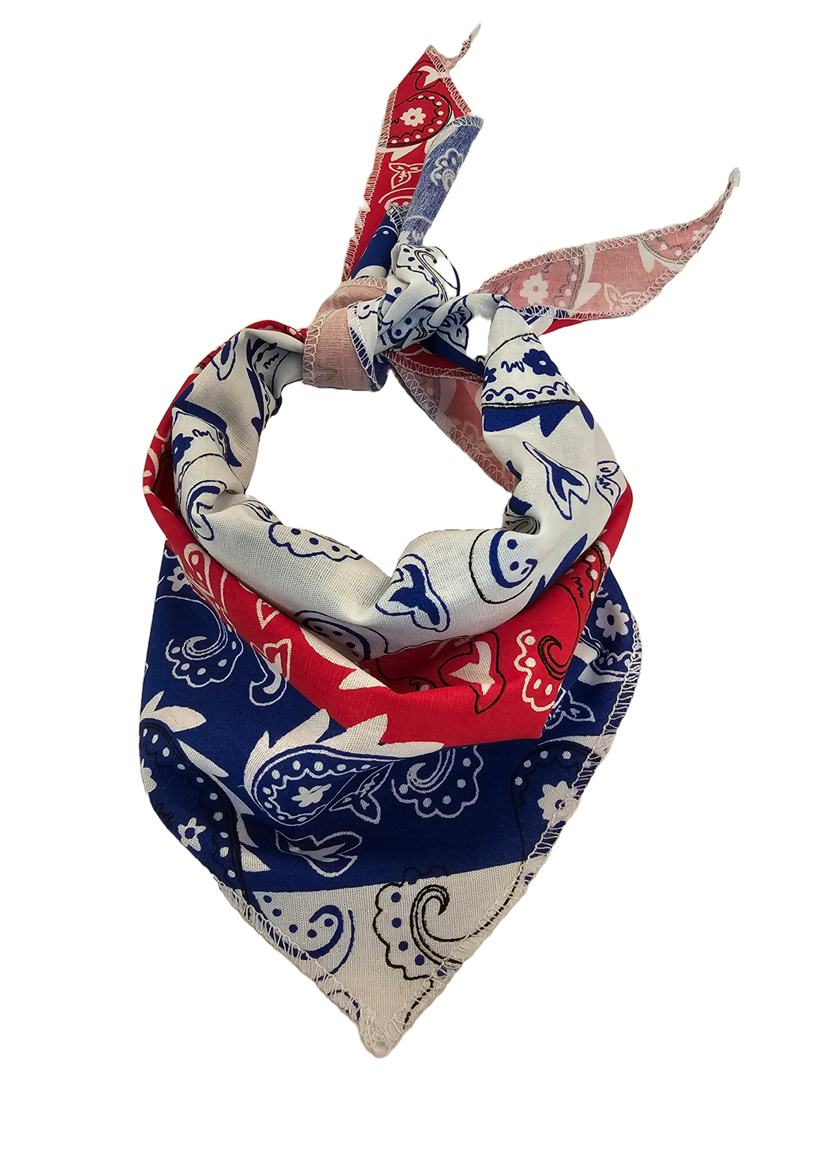 S3251 Multicolor Paisley Triangle Bandana 100% Premium Cotton