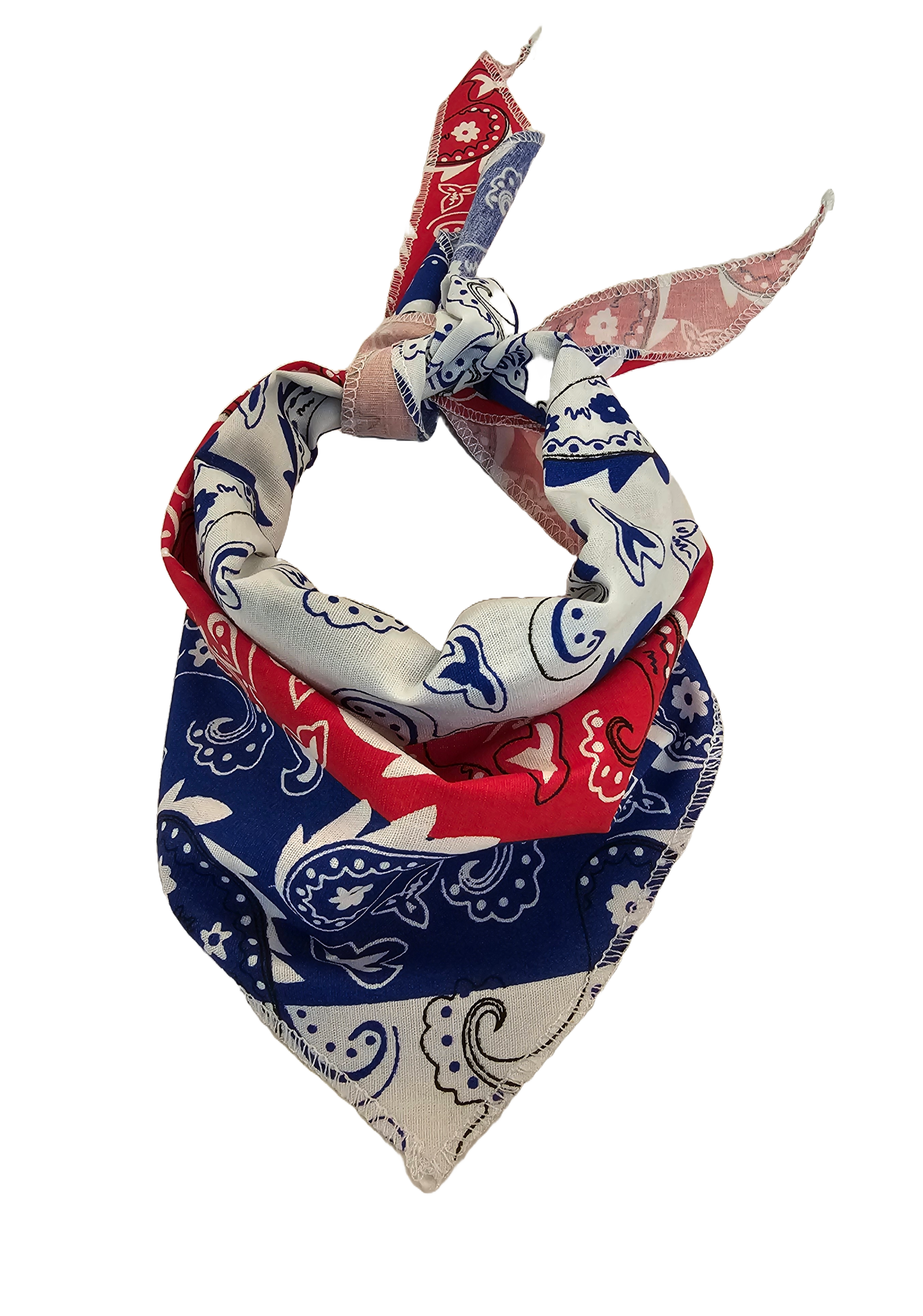 S3251 Multicolor Paisley Triangle Bandana 100% Premium Cotton