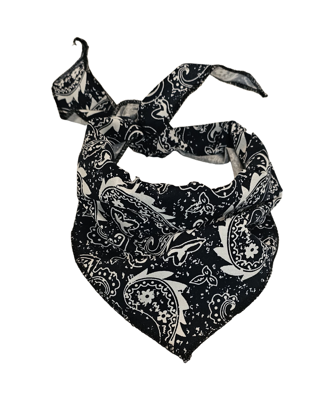 S3253 Rustic Navy Paisley Triangle Bandana 100% Premium Cotton