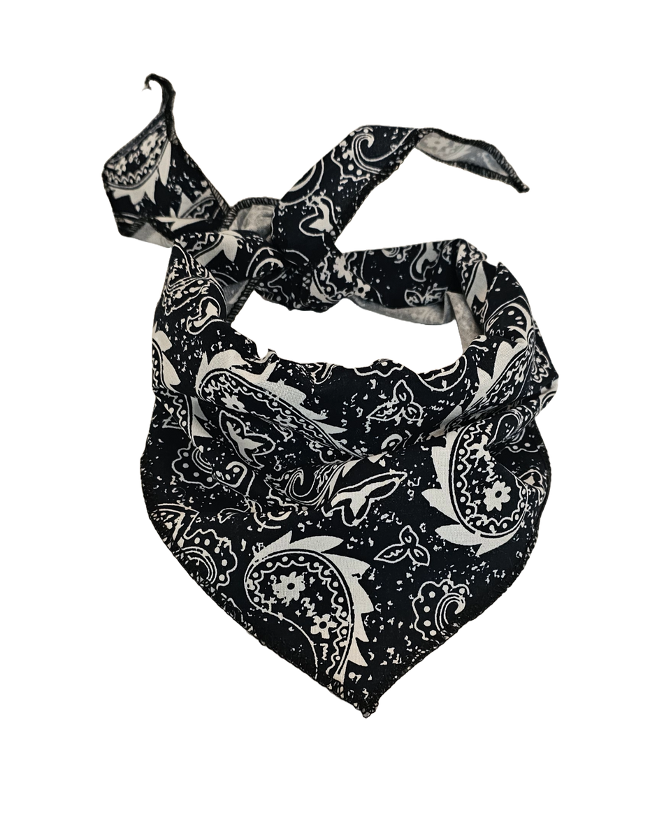 S3253 Rustic Navy Paisley Triangle Bandana 100% Premium Cotton
