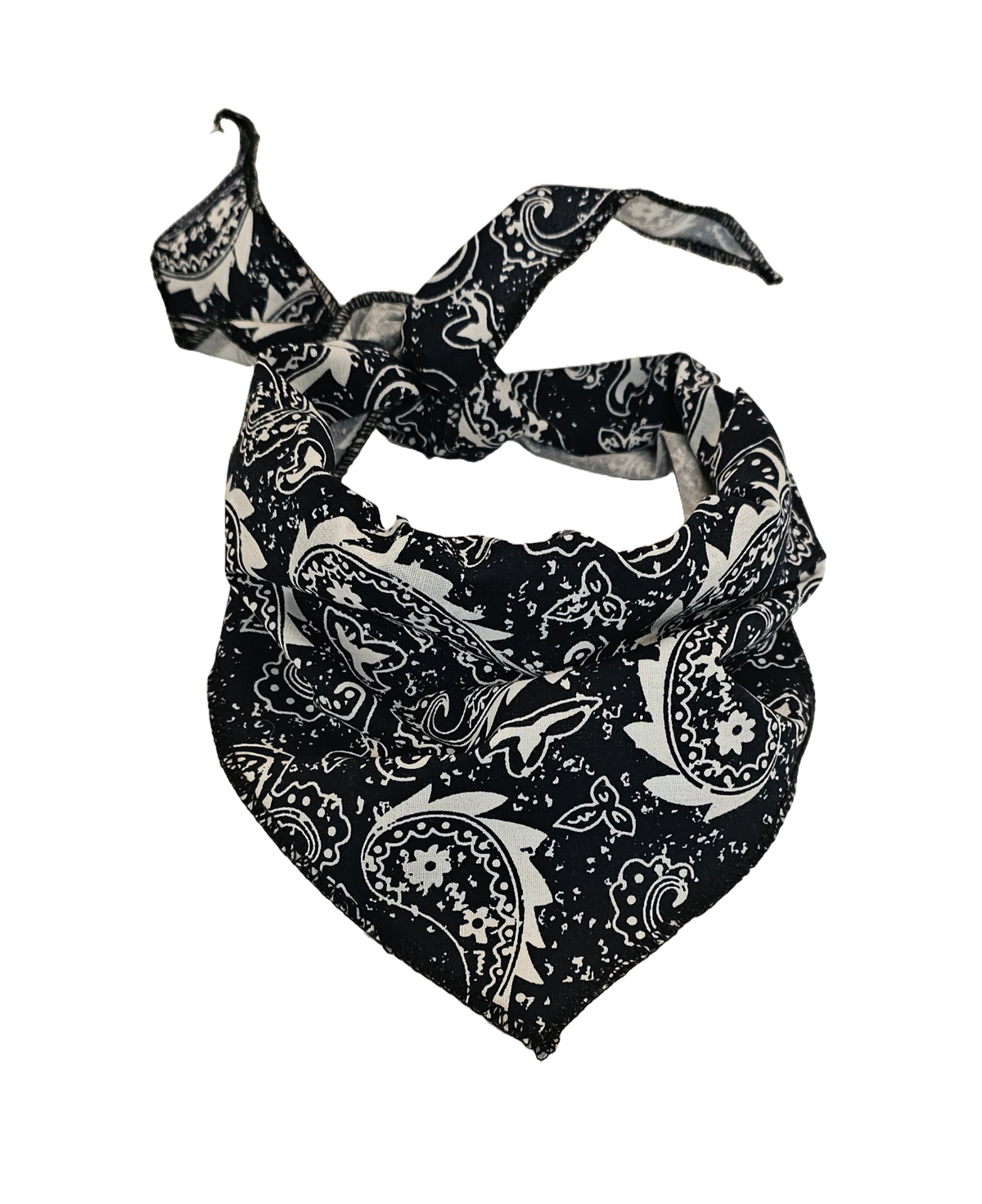 S3253 Rustic Navy Paisley Triangle Bandana 100% Premium Cotton