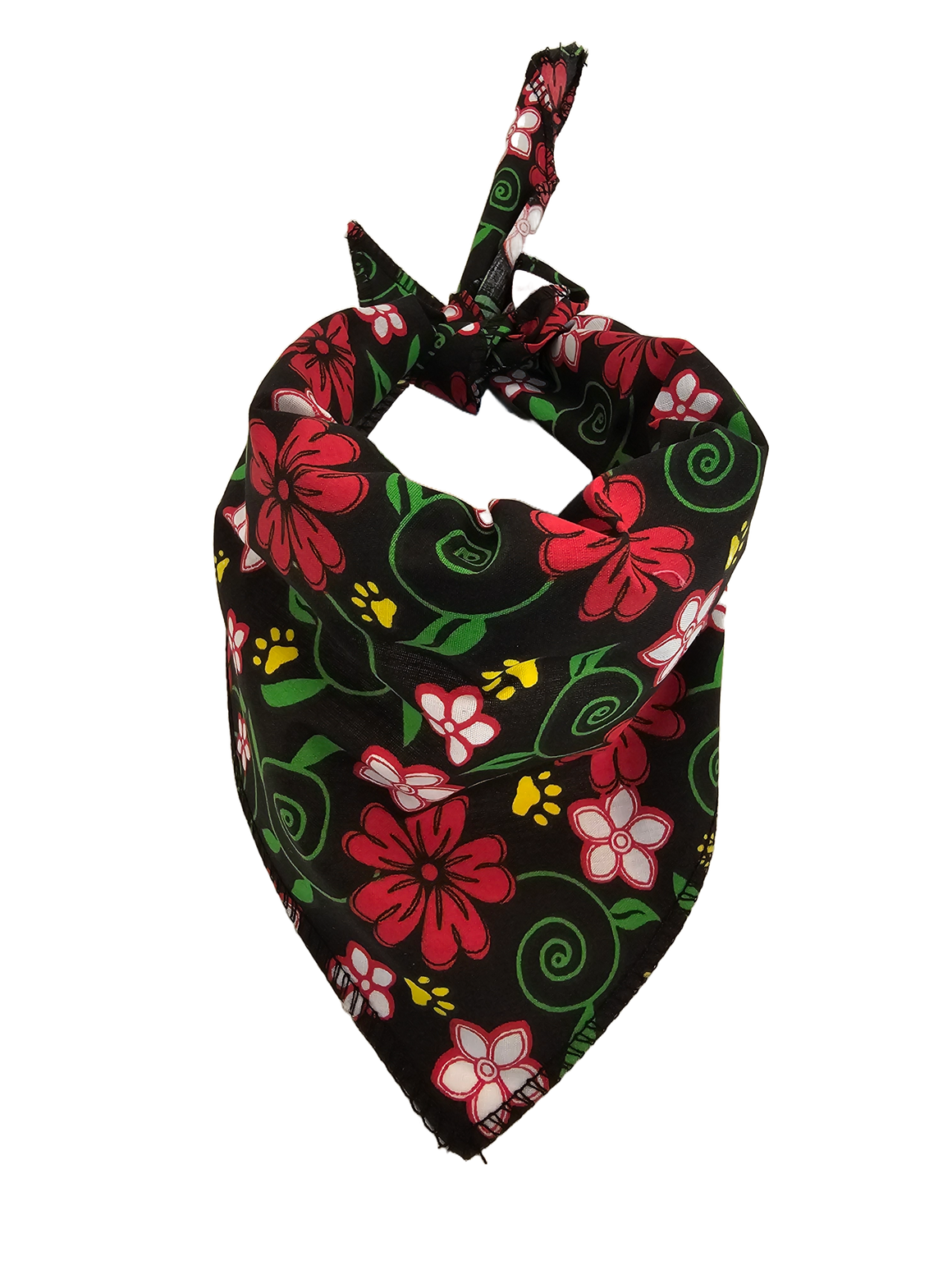 S3030 Flowers Bandana, Black