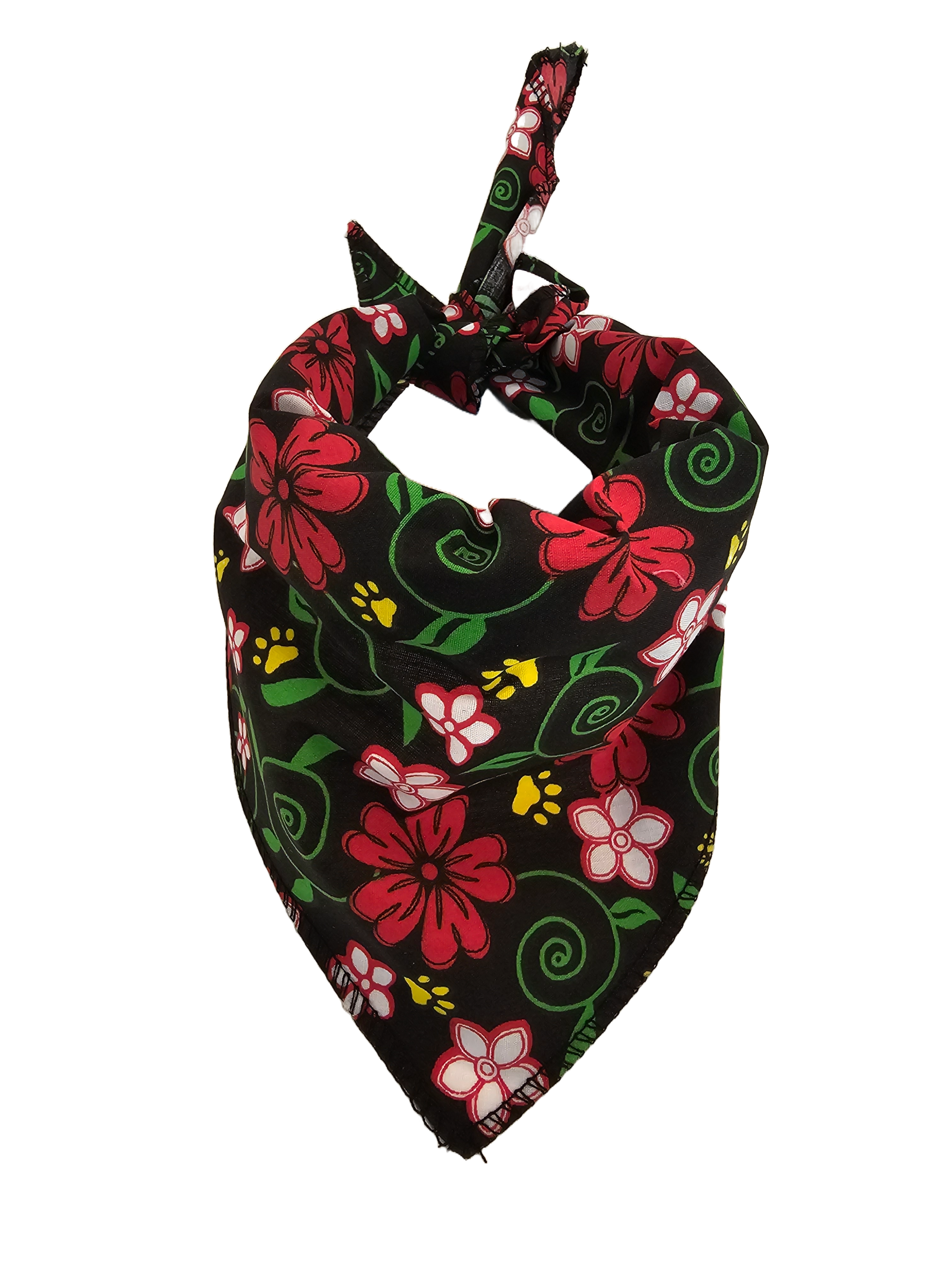 S3030 Flowers Bandana, Black