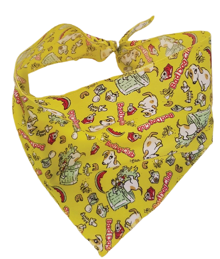 SA3045 Bad Dog Club Bandana, Yellow