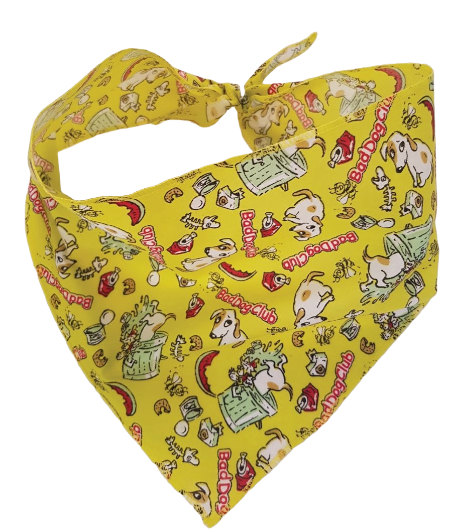 SA3045 Bad Dog Club Bandana, Yellow