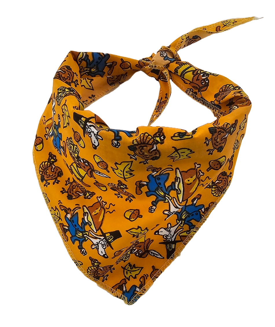 SA3135 Pilgrim Doggie Turkey Day Bandana, Orange